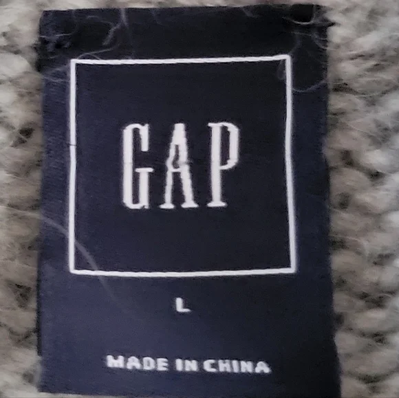 GAP Gray Alpaca Blend Turtleneck Women's Size L Turtleneck Cozy Chunky Fisherman - Picture 3 of 11